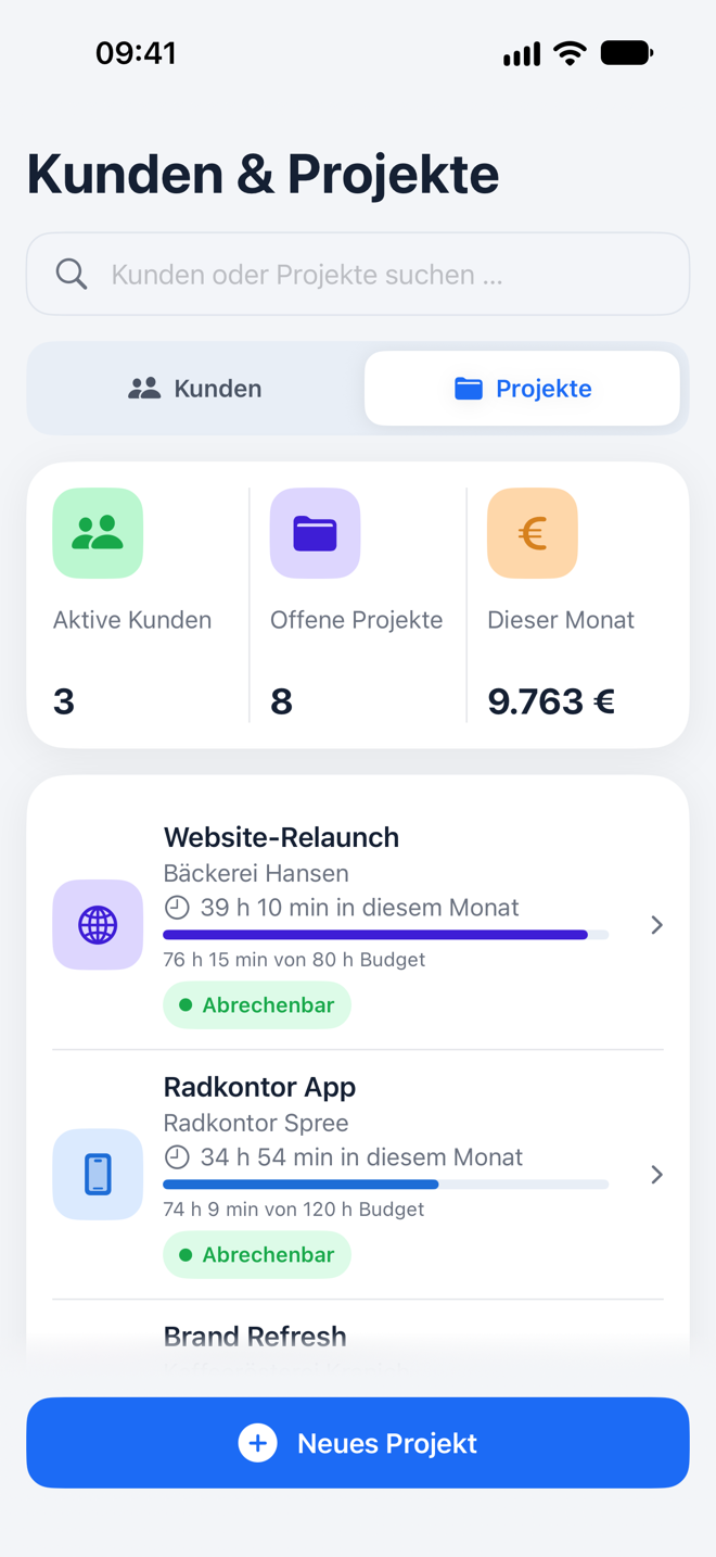 Kunden und Projekte