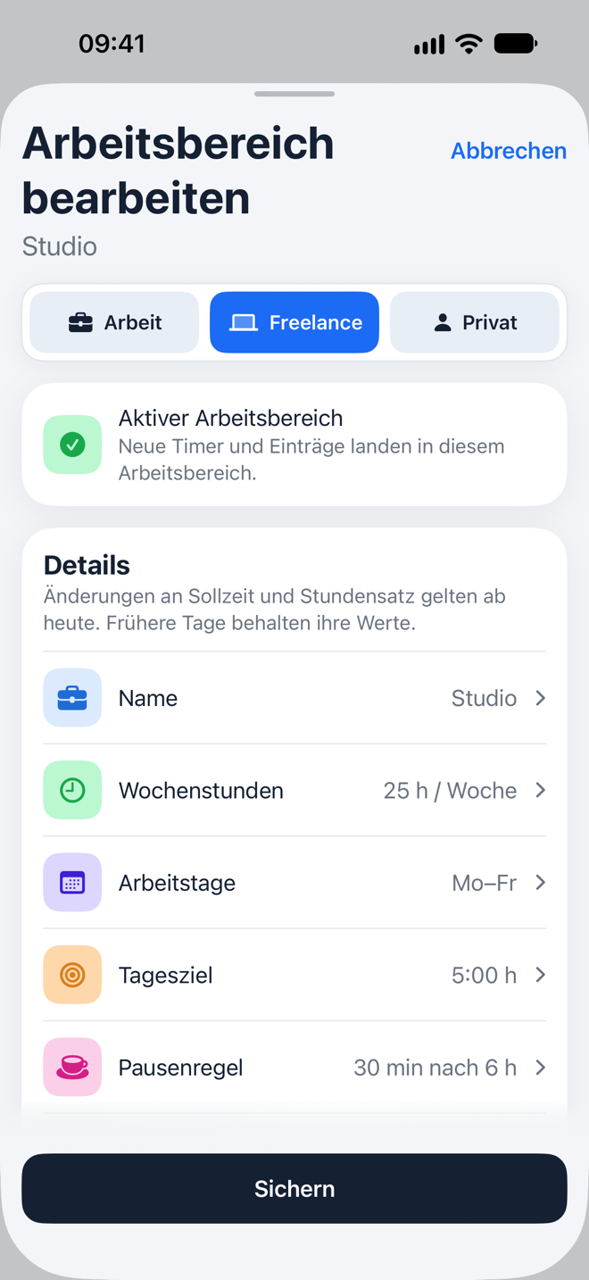 Arbeitsbereiche